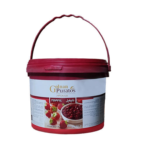 تاپفیل توت فرنگی گلنان پوراتوس – سطل ۶ کیلویی – 4 عدد در کارتن عمده