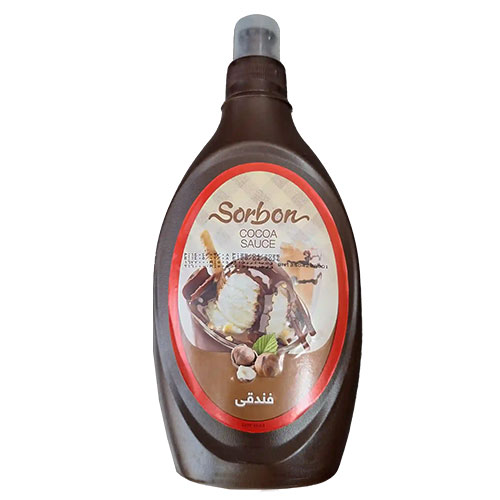 سس شکلاتی فندقی سوربن 500 گرمی ( 12 عدد در کارتن ) عمده