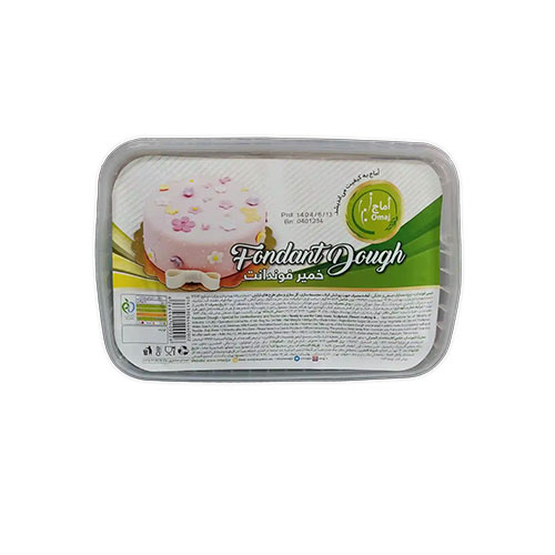 خمیر فوندانت سفید اماج – بسته ۱ کیلویی – 12 عدد در کارتن عمده