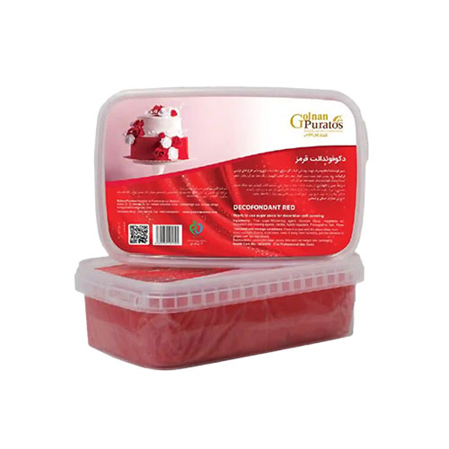 دکوفوندانت قرمز گلنان پوراتوس – 12 بسته 1 کیلویی در کارتن عمده