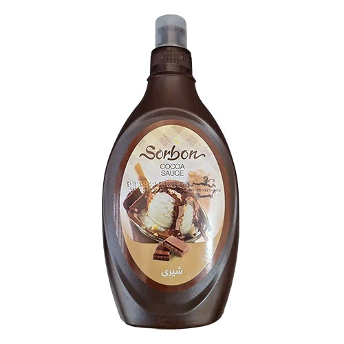 سس شکلاتی شیری سوربن 500 گرمی ( 12 عدد در کارتن ) عمده