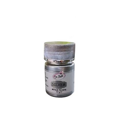 رنگ خوراکی پودری متالیک دکتر گوستو 10 گرمی نقره ای Dr.Gusto – کارتن 40 عددی عمده